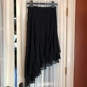 Neiman Marcus Tadashi Asymmetrical Black Skirt